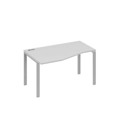 А4 С1 063 СЕ (Серый/Серый) Стол эргономичный левый "Техно" на металлокаркасе UNO