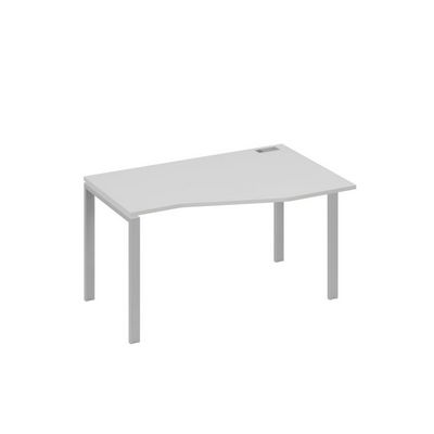 А4 С1 064 СЕ (Серый/Серый) Стол эргономичный правый "Техно" на металлокаркасе UNO