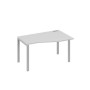 А4 С1 064 СЕ (Серый/Серый) Стол эргономичный правый "Техно" на металлокаркасе UNO