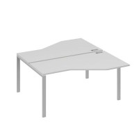 А4 С1 188 СЕ (Серый/Серый) Рабочая станция опоры UNO со столами Техно 2х160