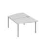 А4 С1 189 СЕ (Серый/Серый) Рабочая станция каркас UNO столы 2х120 Техно
