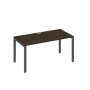А4 А1 025 ВТ (Венге темный/Антрацит) Стол письменный на металлокаркасе UNO