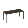 А4 А1 026 ВТ (Венге темный/Антрацит) Стол письменный на металлокаркасе UNO