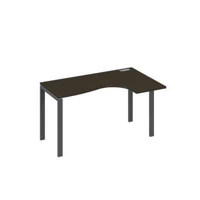 А4 А1 034 ВТ (Венге темный/Антрацит) Стол эргономичный правый "Классика" на металлокаркасе UNO