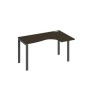 А4 А1 034 ВТ (Венге темный/Антрацит) Стол эргономичный правый "Классика" на металлокаркасе UNO