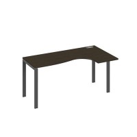 А4 А1 036 ВТ (Венге темный/Антрацит) Стол эргономичный правый "Классика" на металлокаркасе UNO