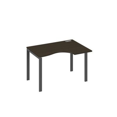 А4 А1 042 ВТ (Венге темный/Антрацит) Стол эргономичный правый "Классика" на металлокаркасе UNO