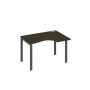 А4 А1 042 ВТ (Венге темный/Антрацит) Стол эргономичный правый "Классика" на металлокаркасе UNO