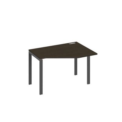 А4 А1 052 ВТ (Венге темный/Антрацит) Стол эргономичный правый "Техно" на металлокаркасе UNO