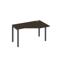 А4 А1 054 ВТ (Венге темный/Антрацит) Стол эргономичный правый "Техно" на металлокаркасе UNO