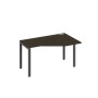 А4 А1 054 ВТ (Венге темный/Антрацит) Стол эргономичный правый "Техно" на металлокаркасе UNO