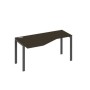 А4 А1 055 ВТ (Венге темный/Антрацит) Стол эргономичный левый "Техно" на металлокаркасе UNO