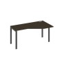 А4 А1 056 ВТ (Венге темный/Антрацит) Стол эргономичный правый "Техно" на металлокаркасе UNO