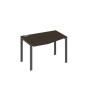 А4 А1 061 ВТ (Венге темный/Антрацит) Стол эргономичный левый "Техно" на металлокаркасе UNO