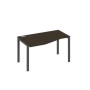 А4 А1 063 ВТ (Венге темный/Антрацит) Стол эргономичный левый "Техно" на металлокаркасе UNO
