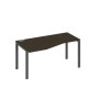 А4 А1 065 ВТ (Венге темный/Антрацит) Стол эргономичный левый "Техно" на металлокаркасе UNO