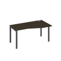 А4 А1 066 ВТ (Венге темный/Антрацит) Стол эргономичный правый "Техно" на металлокаркасе UNO