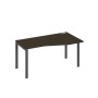 А4 А1 066 ВТ (Венге темный/Антрацит) Стол эргономичный правый "Техно" на металлокаркасе UNO