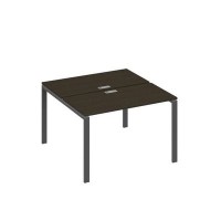 А4 А1 170 ВТ (Венге темный/Антрацит) Рабочая станция на каркасе UNO столы 2х120