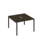 А4 А1 170 ВТ (Венге темный/Антрацит) Рабочая станция на каркасе UNO столы 2х120