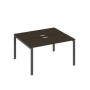 А4 А1 171 ВТ (Венге темный/Антрацит) Рабочая станция на каркасе UNO столы 2х140