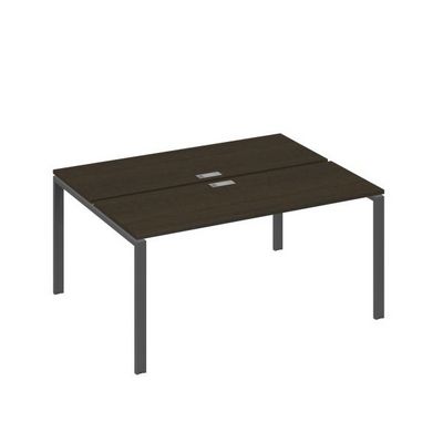 А4 А1 172 ВТ (Венге темный/Антрацит) Рабочая станция на каркасе UNO столы 2х160