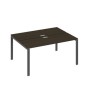 А4 А1 172 ВТ (Венге темный/Антрацит) Рабочая станция на каркасе UNO столы 2х160