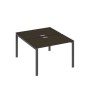 А4 А1 173 ВТ (Венге темный/Антрацит) Рабочая станция на каркасе UNO столы 2х120