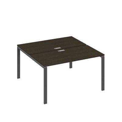 А4 А1 174 ВТ (Венге темный/Антрацит) Рабочая станция на каркасе UNO столы 2х140