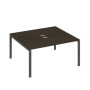 А4 А1 175 ВТ (Венге темный/Антрацит) Рабочая станция на каркасе UNO столы 2х160
