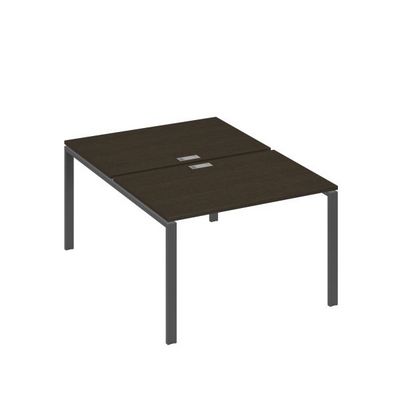 А4 А1 176 ВТ (Венге темный/Антрацит) Рабочая станция на каркасе UNO столы 2х120