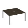 А4 А1 178 ВТ (Венге темный/Антрацит) Рабочая станция на каркасе UNO столы 2х160