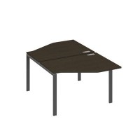 А4 А1 186 ВТ (Венге темный/Антрацит) Рабочая станция опоры UNO со столами Техно 2х120