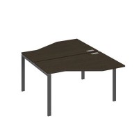 А4 А1 187 ВТ (Венге темный/Антрацит) Рабочая станция опоры UNO со столами Техно 2х140