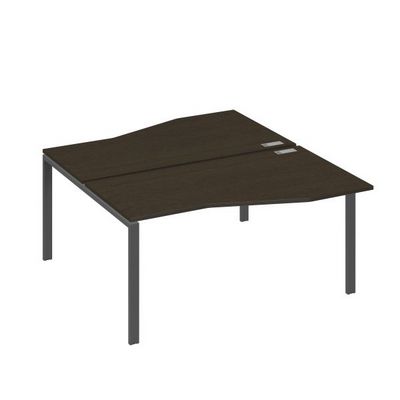 А4 А1 191 ВТ (Венге темный/Антрацит) Рабочая станция каркас UNO столы 2х160 Техно
