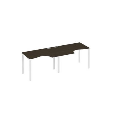 А4 Б1 041-2 ВТ (Венге темный/Белый) Рабочая станция UNO 2х120 столы Классика эргономичные