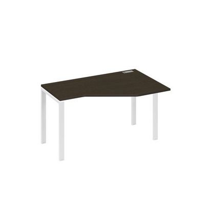 А4 Б1 054 ВТ (Венге темный/Белый) Стол эргономичный правый "Техно" на металлокаркасе UNO