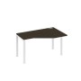 А4 Б1 054 ВТ (Венге темный/Белый) Стол эргономичный правый "Техно" на металлокаркасе UNO