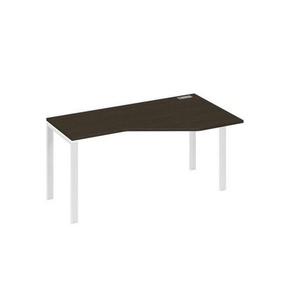 А4 Б1 056 ВТ (Венге темный/Белый) Стол эргономичный правый "Техно" на металлокаркасе UNO