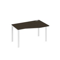 А4 Б1 064 ВТ (Венге темный/Белый) Стол эргономичный правый "Техно" на металлокаркасе UNO