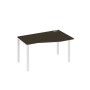 А4 Б1 064 ВТ (Венге темный/Белый) Стол эргономичный правый "Техно" на металлокаркасе UNO