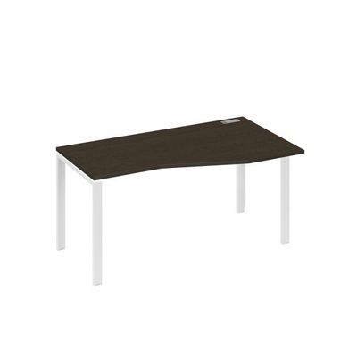 А4 Б1 066 ВТ (Венге темный/Белый) Стол эргономичный правый "Техно" на металлокаркасе UNO