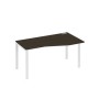 А4 Б1 066 ВТ (Венге темный/Белый) Стол эргономичный правый "Техно" на металлокаркасе UNO