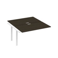 А4 Б1 177-1 ВТ (Венге темный/Белый) Секция станции на металлокаркасе UNO 2х140