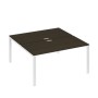 А4 Б1 178 ВТ (Венге темный/Белый) Рабочая станция на каркасе UNO столы 2х160