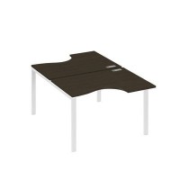 А4 Б1 183 ВТ (Венге темный/Белый) Рабочая станция опоры UNO столы 2х120 Классика