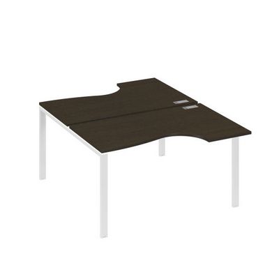 А4 Б1 184 ВТ (Венге темный/Белый) Рабочая станция опоры UNO столы 2х140 Классика