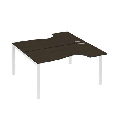 А4 Б1 185 ВТ (Венге темный/Белый) Рабочая станция опоры UNO столы 2х160 Классика