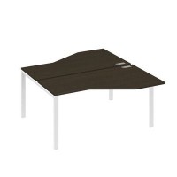 А4 Б1 188 ВТ (Венге темный/Белый) Рабочая станция опоры UNO со столами Техно 2х160