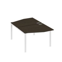 А4 Б1 189 ВТ (Венге темный/Белый) Рабочая станция каркас UNO столы 2х120 Техно
